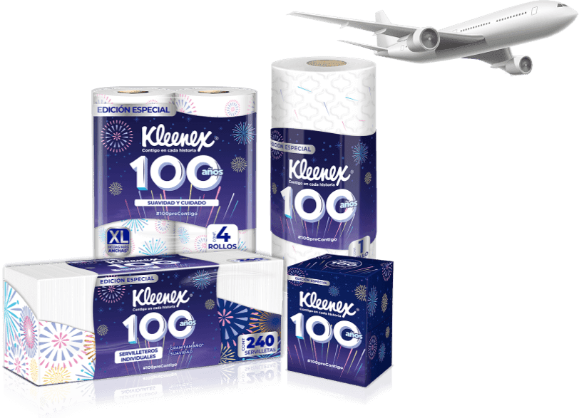 Productos edición especial Kleenex 100 años